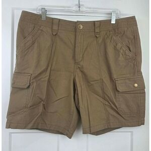 Eddie Bauer Ripstop Cargo Shorts 100% Cotton Multi Pocket Womens Size 14